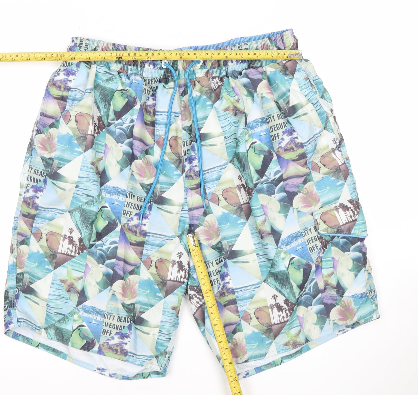 Red Herring Men's Multicoloured XL Swim Shorts Quick Dry Beachwear