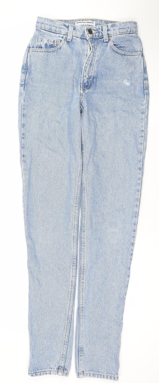 American Apparel Women’s Blue High Rise Mom Jeans Size 24 Cotton Denim