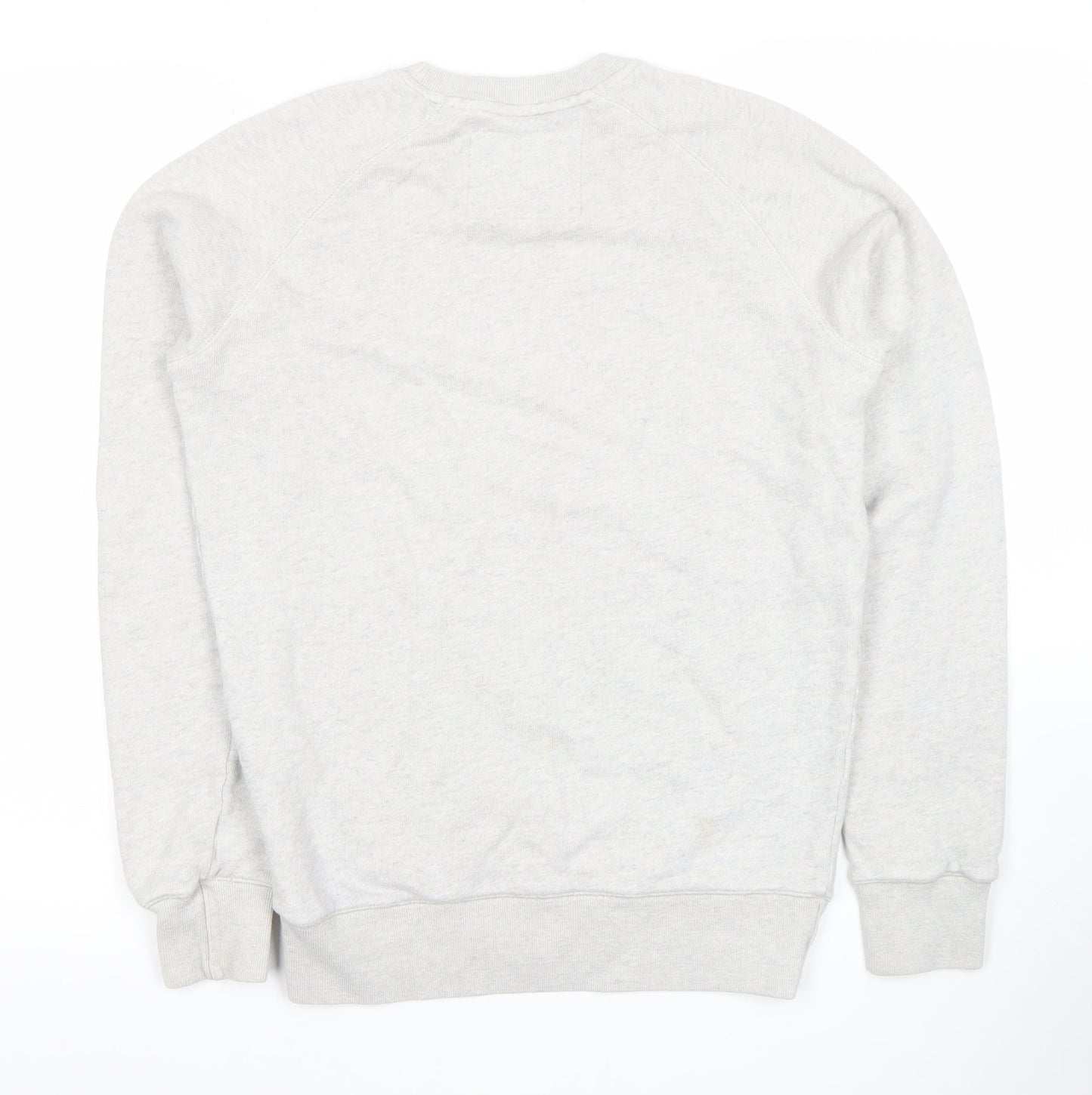 Jack Wills Mens Grey Small Pullover Sweatshirt Crew Neck Embroidered Logo