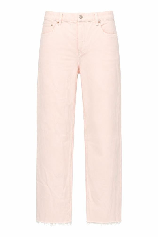 Zara Women Pink Straight Leg Cotton Jeans Size 10