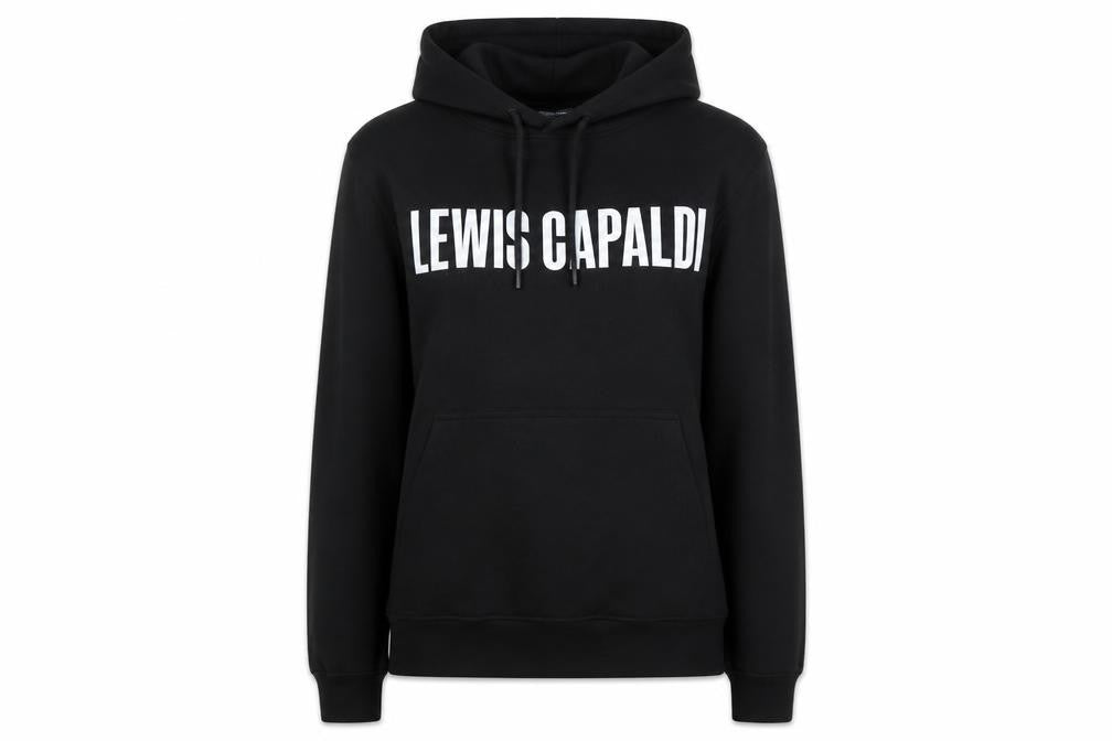 Lewis Capaldi Women's Black Pullover Hoodie Size S Graphic Tour Sweatshirt