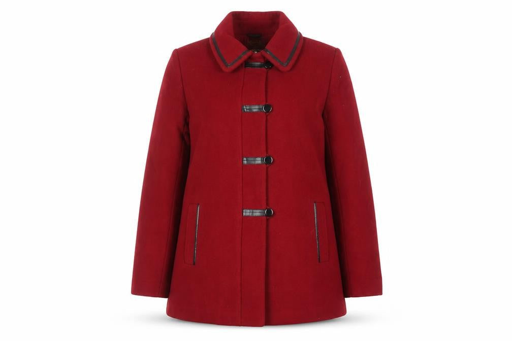 Kesta by David Barry Women's Red Wool Blend Mid-Length Coat Size 16