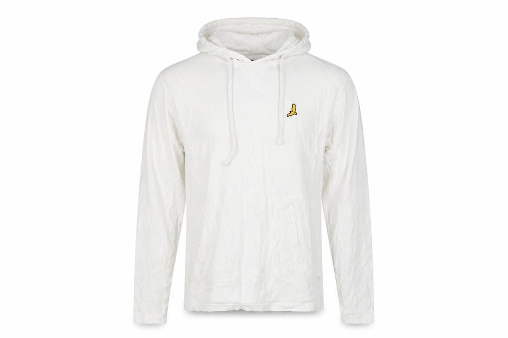 Brave Soul Men’s White Pullover Hoodie Small Cotton Hooded Sweatshirt