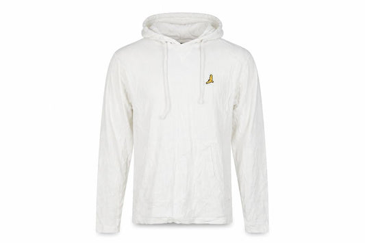 Brave Soul Men’s White Pullover Hoodie Small Cotton Hooded Sweatshirt
