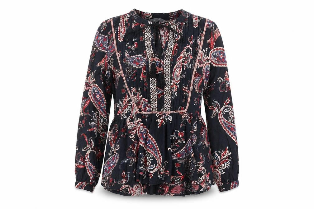 Principles Womens Multicoloured Paisley Viscose Tunic Blouse Size 12