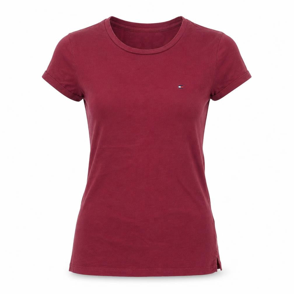 Tommy Hilfiger Women's Red XS Basic Cotton T-Shirt