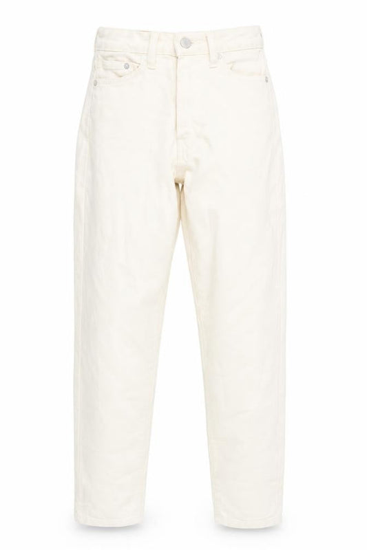 Stradivarius Women Beige Mom Slim Jeans UK 4 Cotton Blend