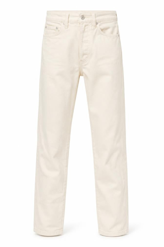 Stradivarius Women Ivory Slim Jeans UK 4 Cotton Denim Stretch