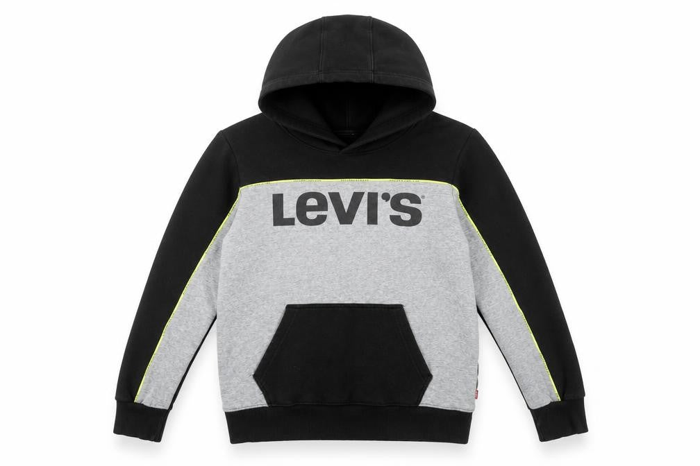 Levi's Boys Grey & Black Pullover Hoodie Size 14A (164 cm) Cotton Blend