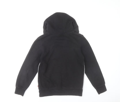 Close-up detail of Levi's boys’ grey & black pullover hoodie size 14a (164 cm) cotton blend