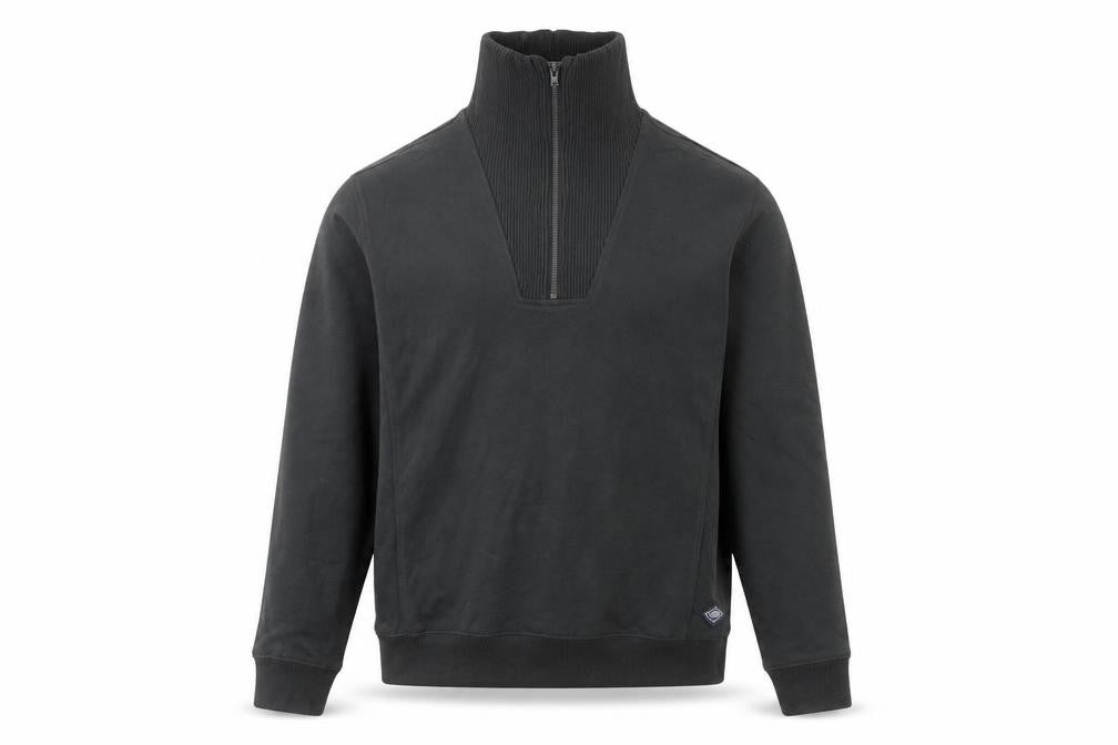 Union House Men’s Black 1/2 Zip High Neck Cotton Sweatshirt Size S
