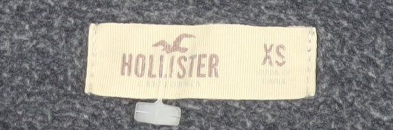 Hollister Women Blue XS Pullover Sweatshirt Cotton Blend Logo Print