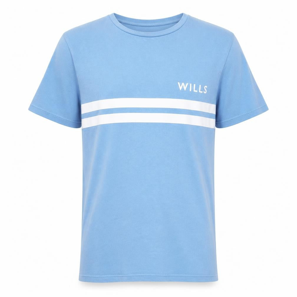 Jack Wills Men's Blue XS Striped Logo Crew Neck Cotton T-Shirt