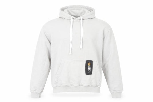 True Student Men's Grey Pullover Hoodie Medium Regular Fit Cotton