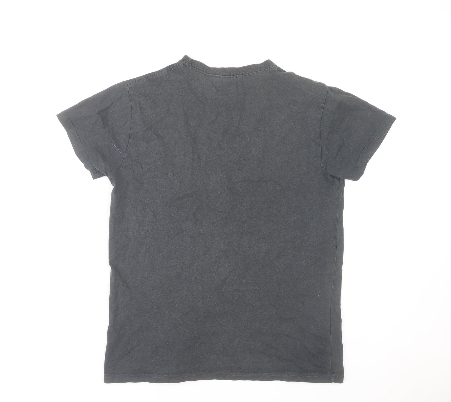 Pacific Men's Black XS Graphic Cotton T-Shirt with Car Print