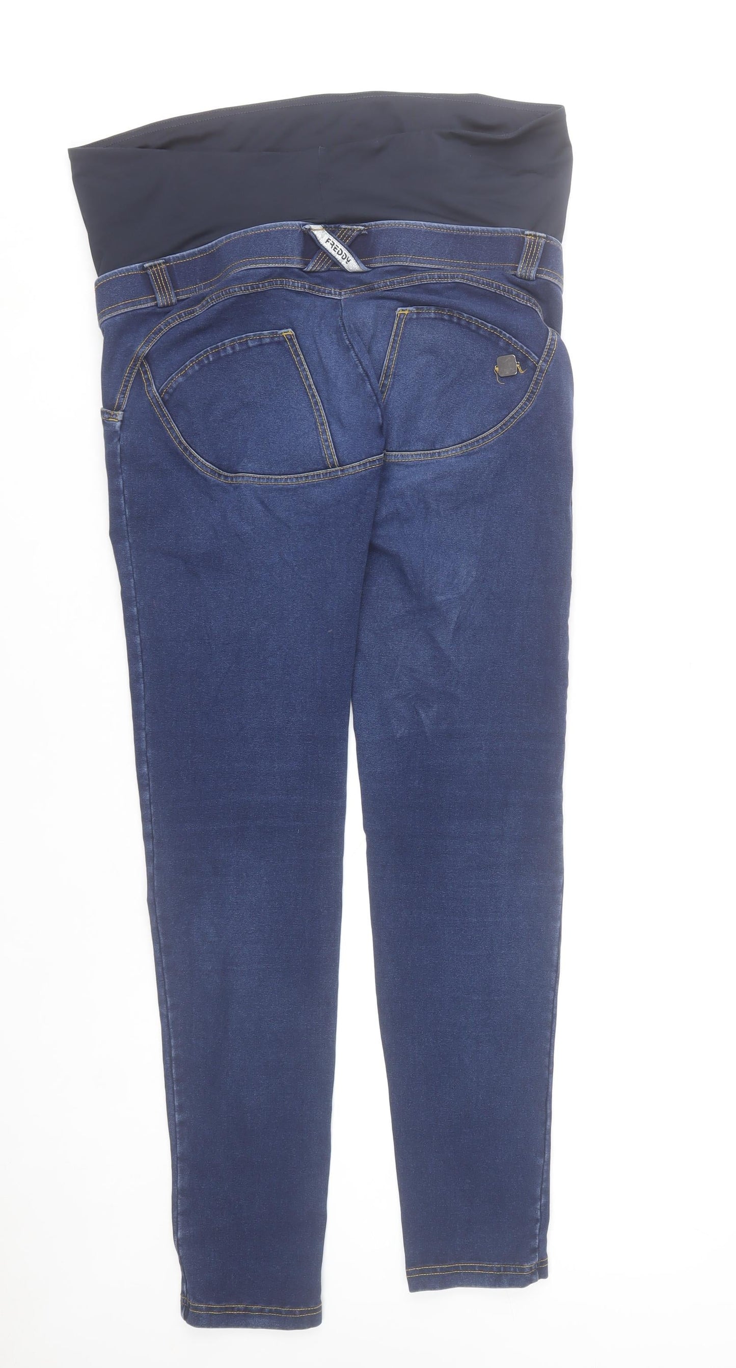 Freddy Womens Blue Maternity Skinny Jeans Size 12 Cotton Blend