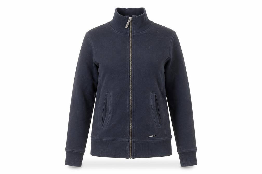 Musto Women's Navy Full Zip Cotton Sweatshirt Size 8
