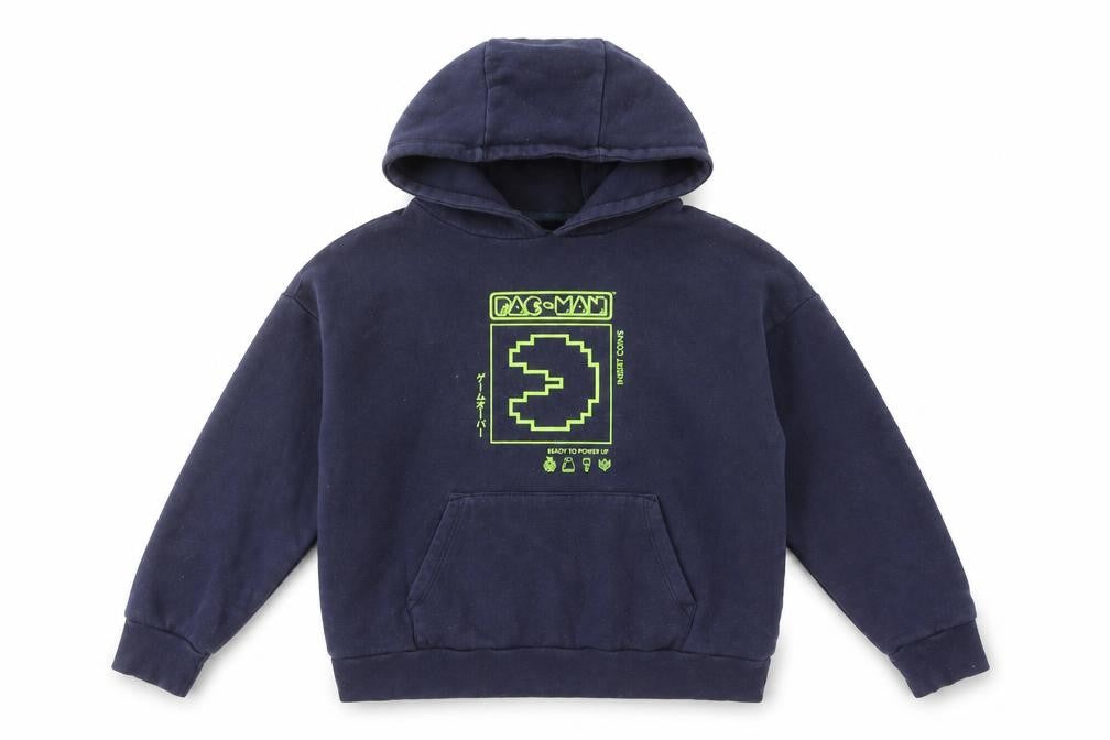 Gap Boys Navy Pac-Man Pullover Hoodie XL 12-13 Years Cotton Blend