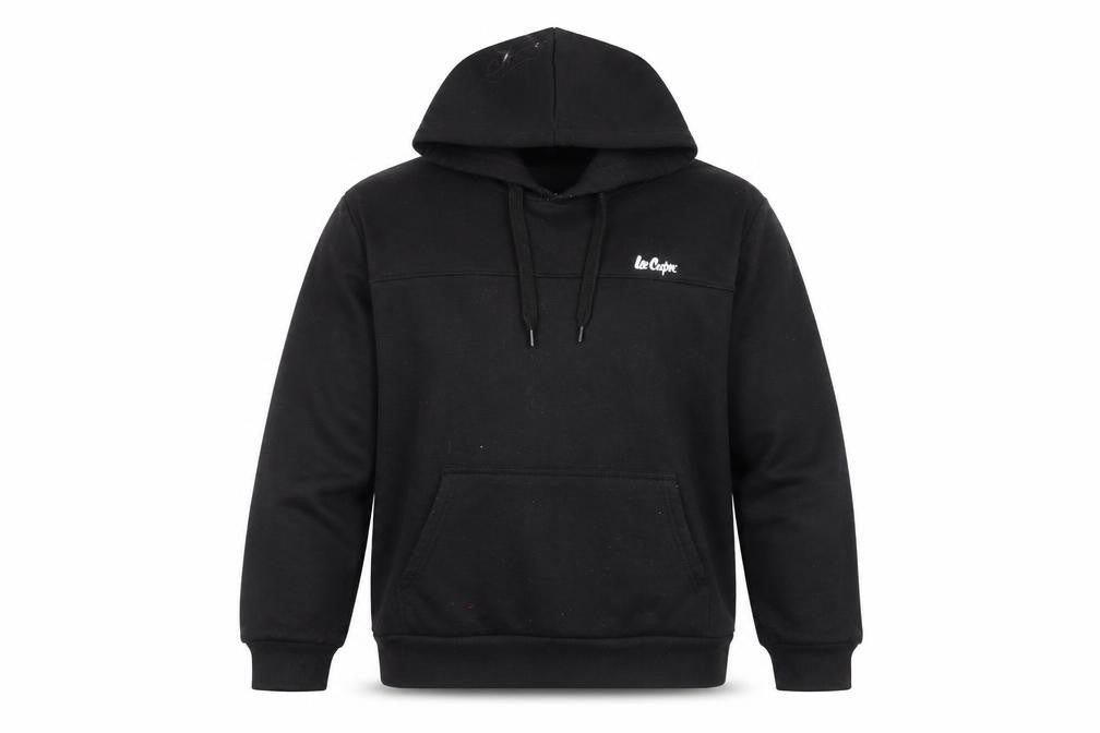 Lee Cooper Men's Black Pullover Hoodie Medium Regular Fit Fleece