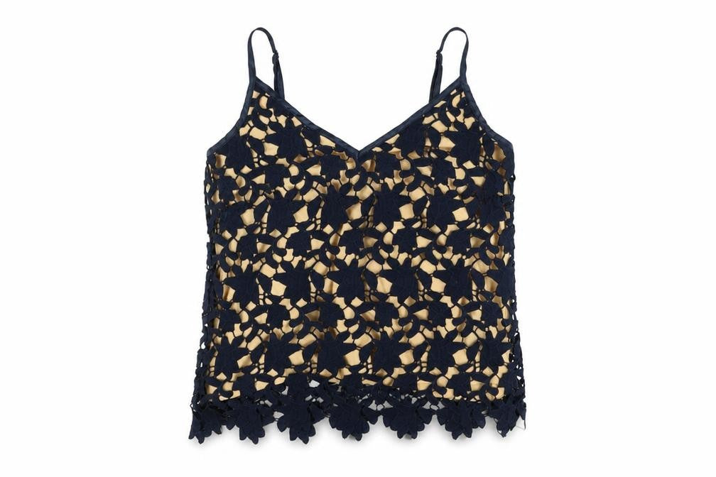 Vero Moda Women's Blue Lace Camisole Top Size M