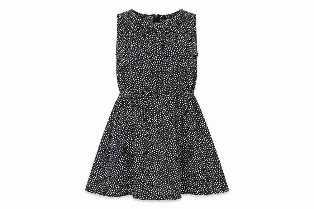 United Colors of Benetton Women Black Geometric A-Line Knee Length Dress Size M