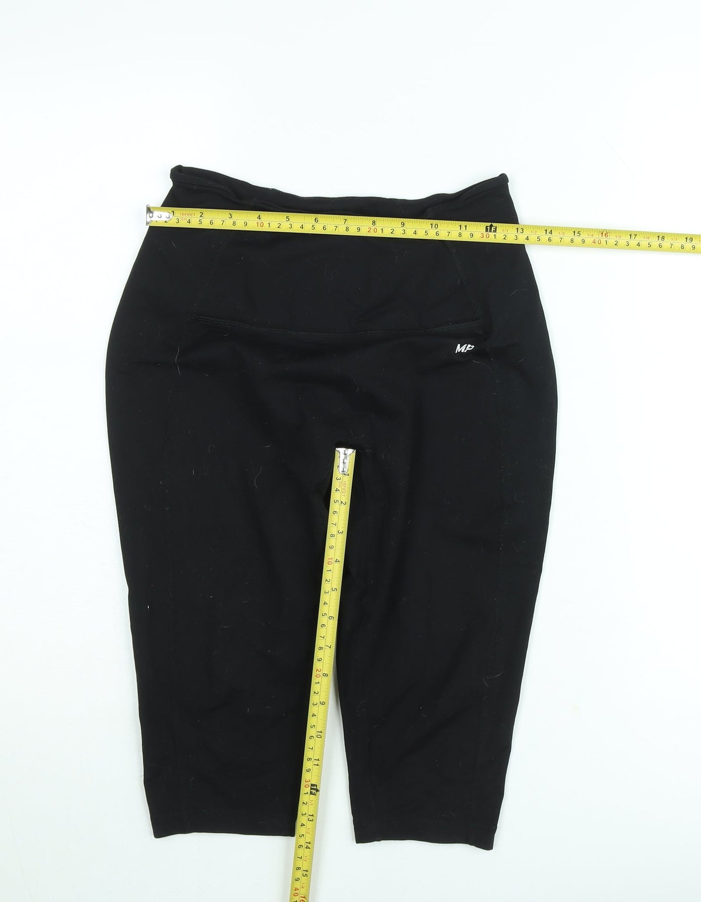 MP Women's Black Medium Capri Leggings Activewear Stretchy Gym