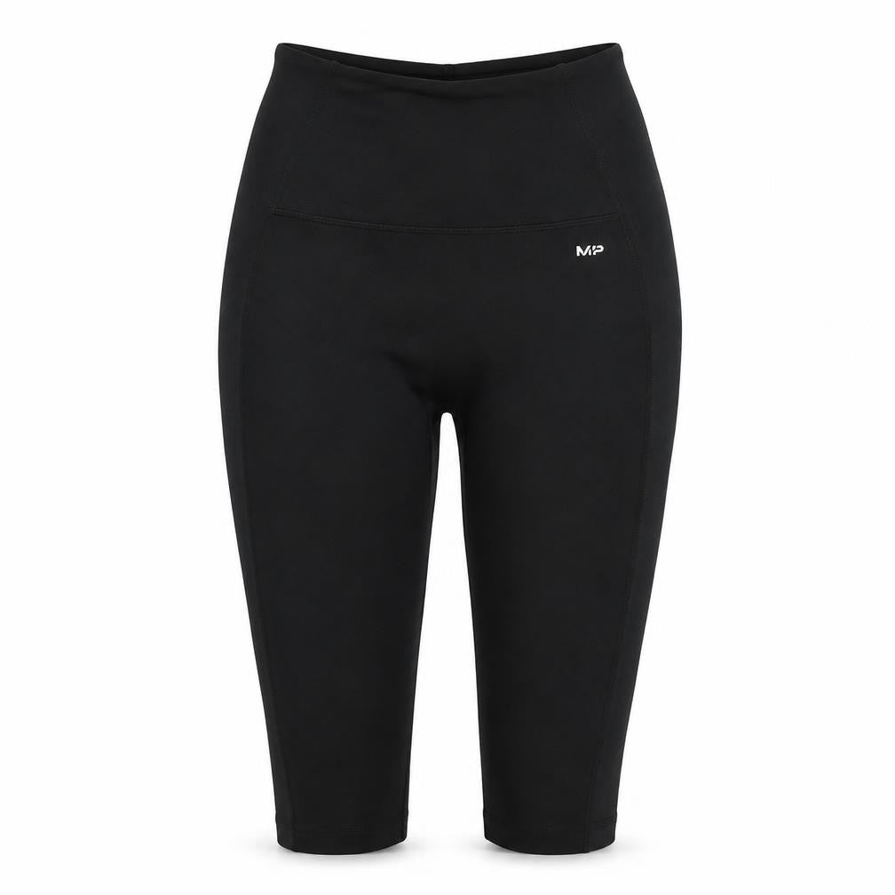 Myprotein Women's Black Medium Capri Leggings Polyester Blend Stretch Activewear