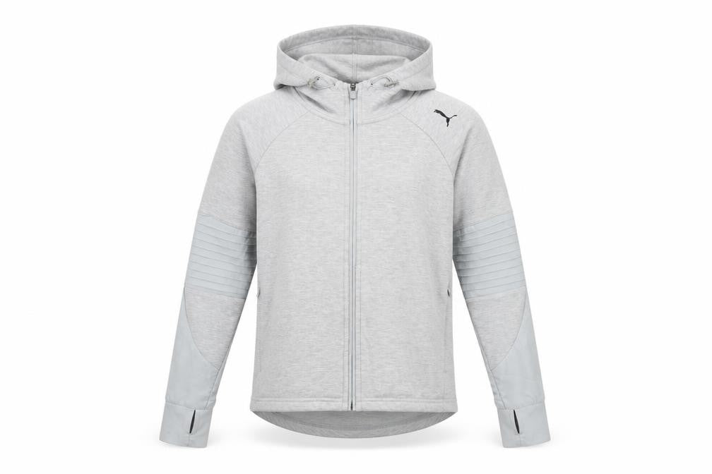 Puma Mens Grey XS Full Zip Hooded Athletic Hoodie