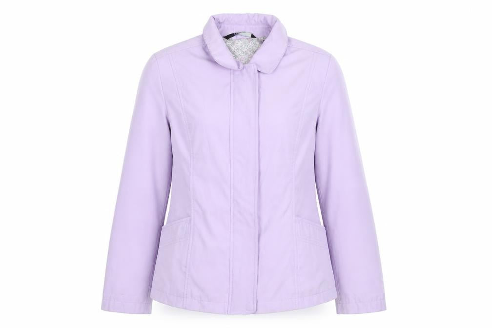 Bonmarché Women's Purple Full Zip Mid-Length Jacket Size S