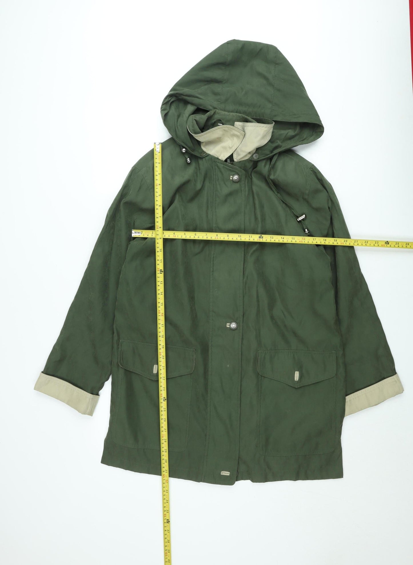 Nuage Micro Men's Green L Parka Jacket Hooded Water Resistant Outdoor Coat