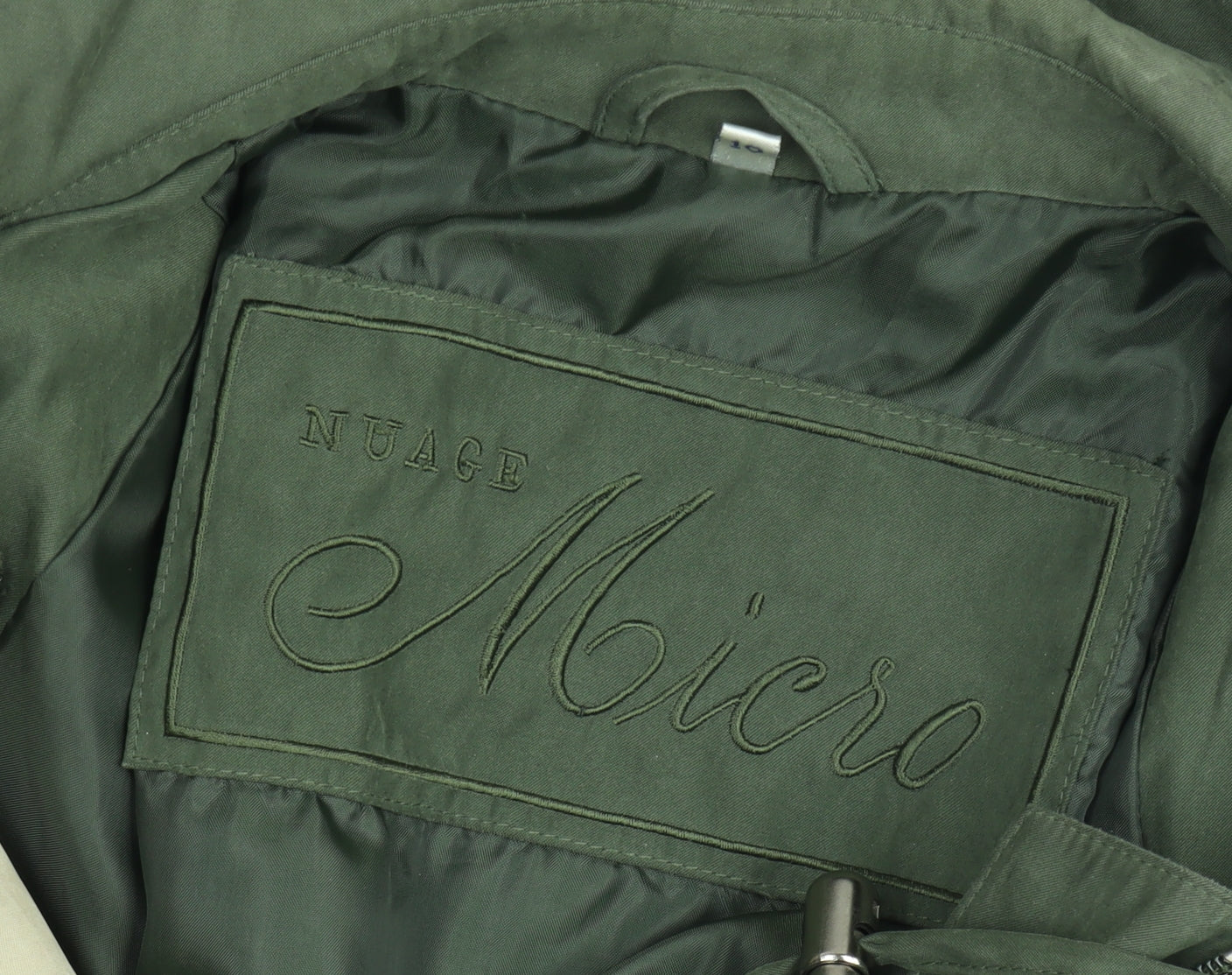 Nuage Micro Men's Green L Parka Jacket Hooded Water Resistant Outdoor Coat