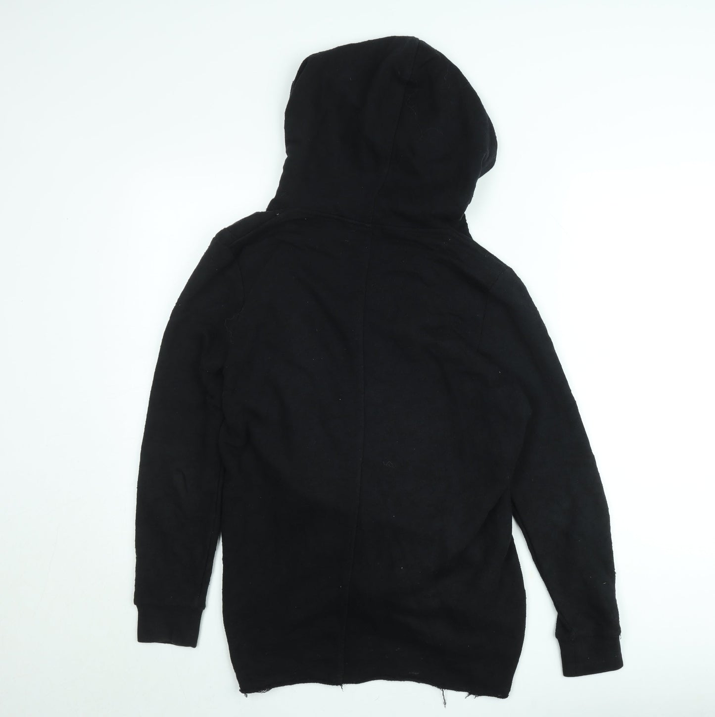 H&M Women’s Black Hooded Full Zip Knit Jumper Size S