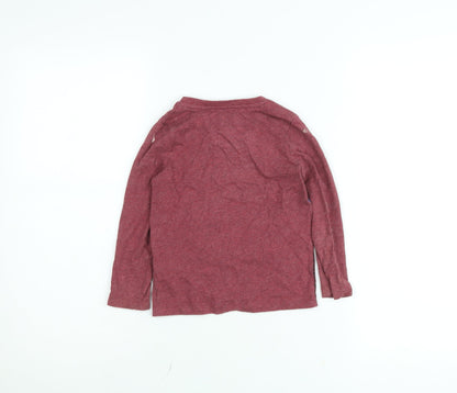 Close-up detail of C&A boys’ red marvel spider-man long sleeve t-shirt 4-5 years