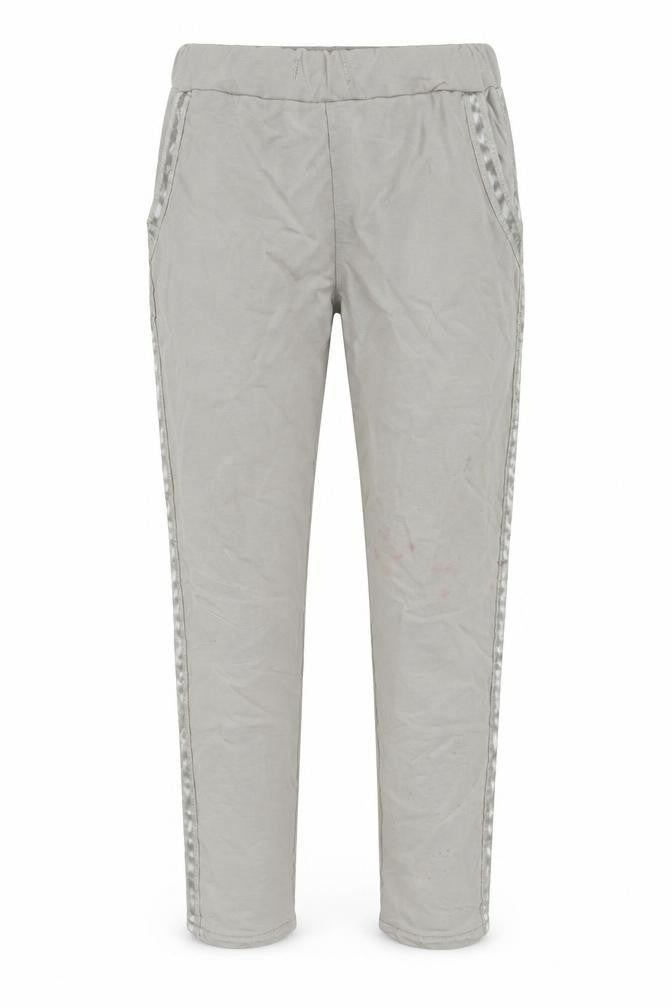 Studio Parisien Men’s Beige Jogger Trousers L Elastic Waist Cotton
