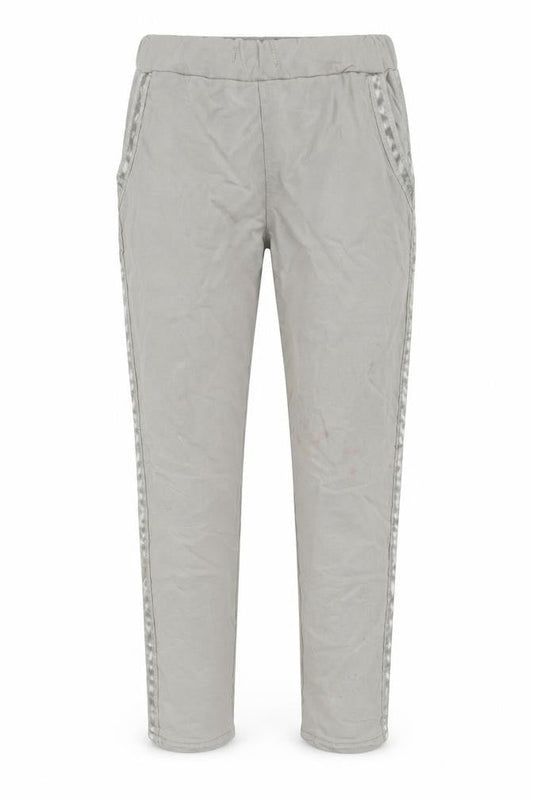 Studio Parisien Men’s Beige Jogger Trousers L Elastic Waist Cotton