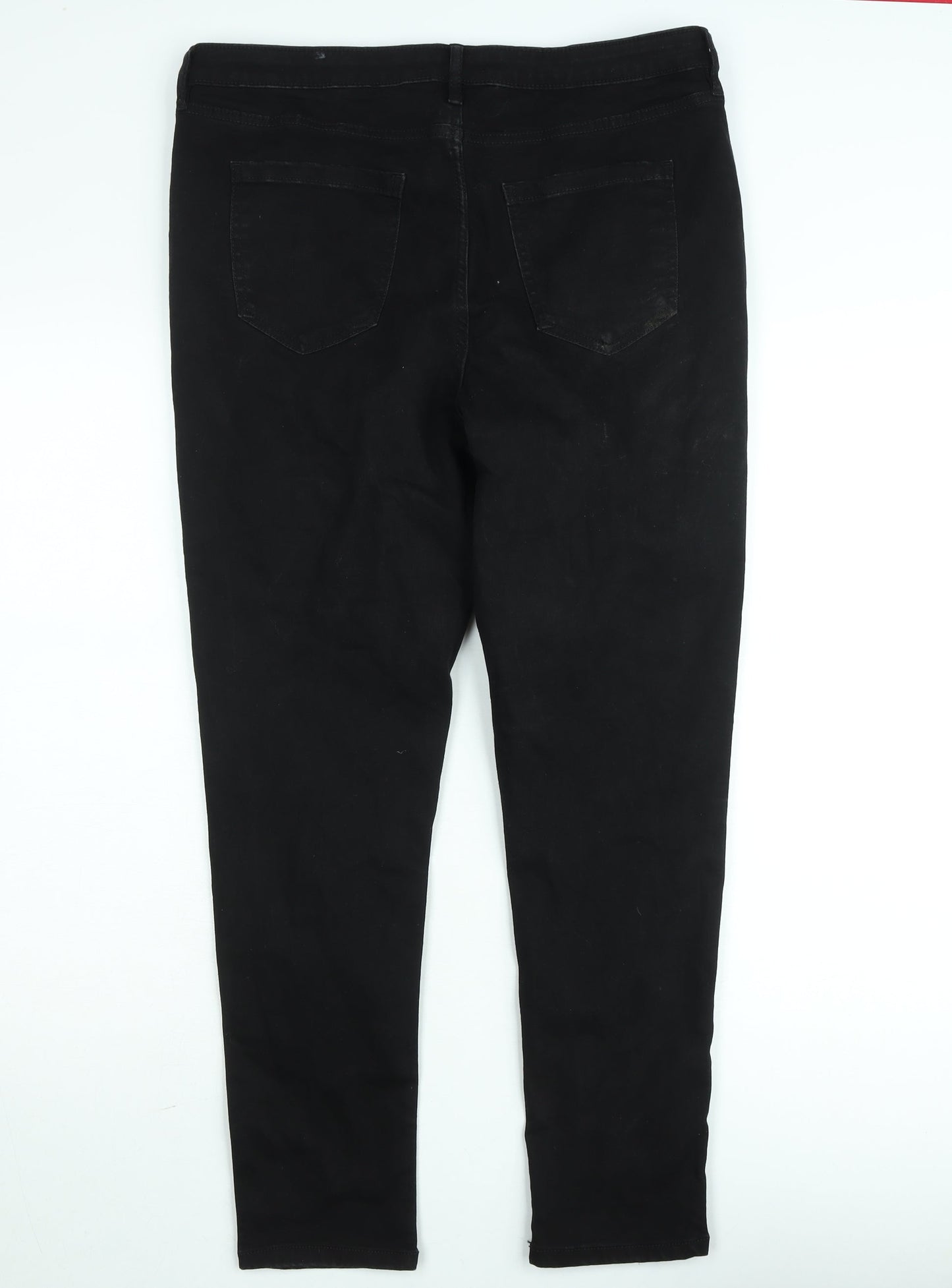 F&F Black Slim Fit Stretch Denim Skinny Jeans Men’s UK 16
