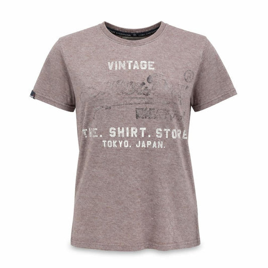 Superdry Women Brown Vintage Short Sleeve T-Shirt Size S