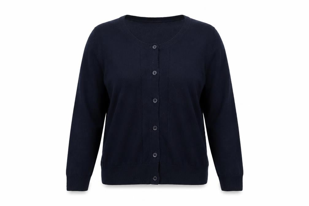 French Connection Women's Blue Cotton Blend Cardigan L