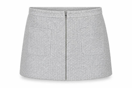 Dunnes Women Grey A-Line Short Skirt Size 18 Stretch Jersey