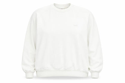 Levi's Womens White Cotton Crew Neck Long Sleeve Pullover Sweatshirt L
