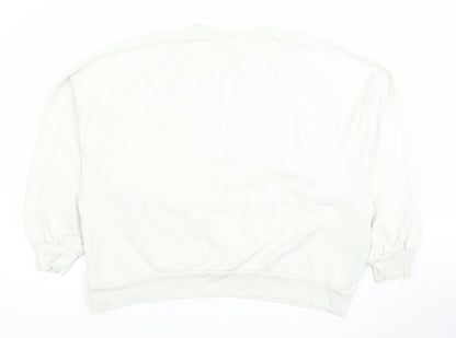 Levi's Womens White Cotton Crew Neck Long Sleeve Pullover Sweatshirt L
