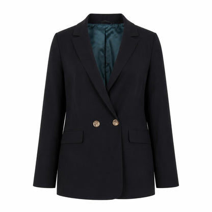Topshop Womens Black Double-Breasted Blazer Jacket UK 10