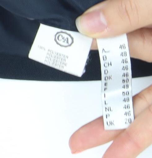 Canda Women Black Size 16 Single-Breasted Suit Jacket