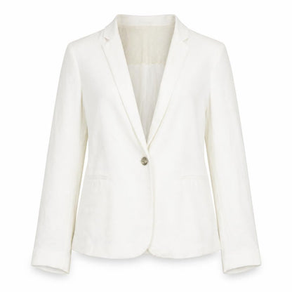 Zara Basic Women Ivory Regular Fit One-Button Blazer Size 10