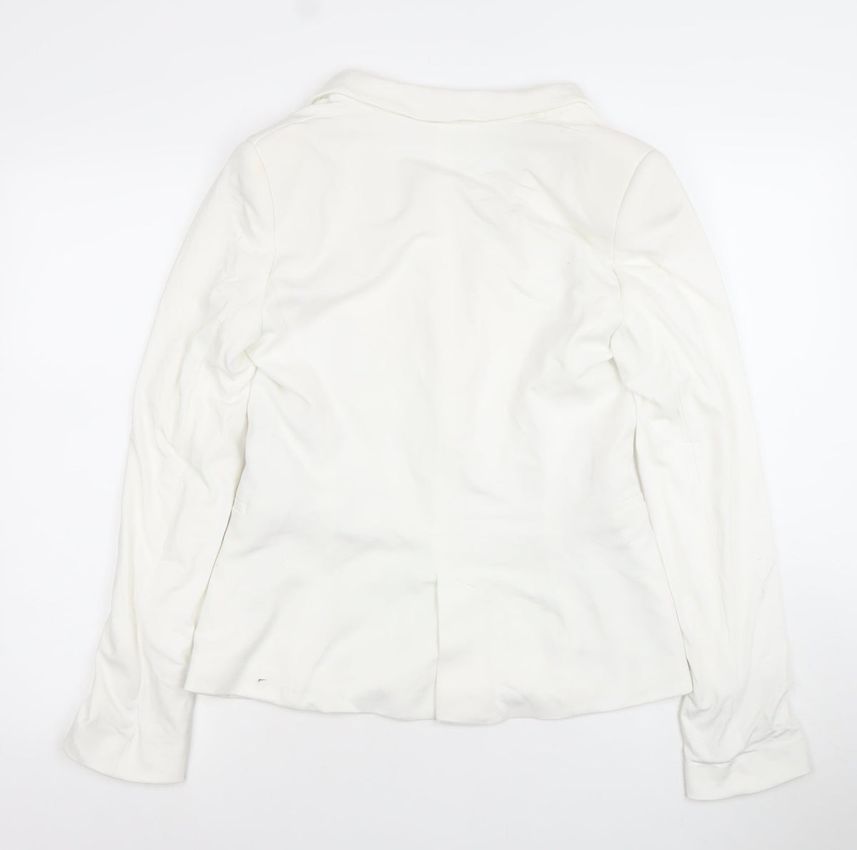 Zara Basic Women Ivory Regular Fit One-Button Blazer Size 10