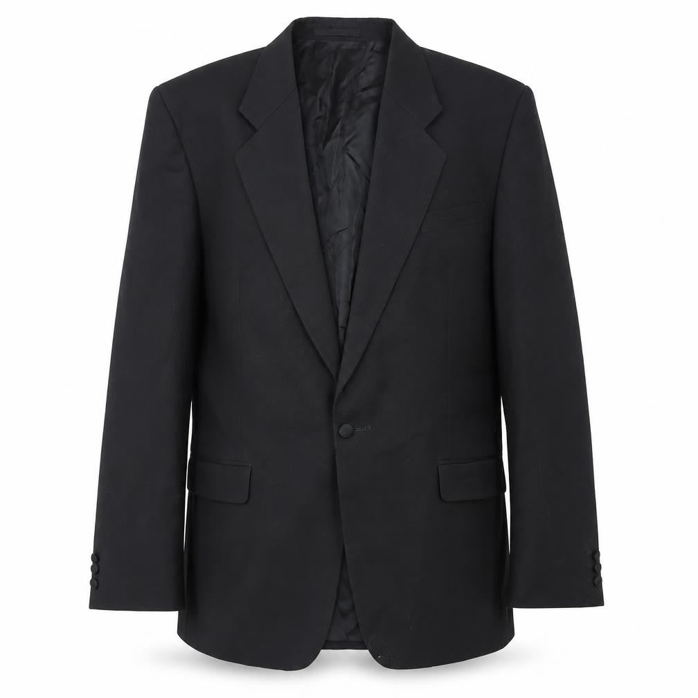 Moss Bros Men's Black 42L Classic Single-Breasted Blazer Jacket