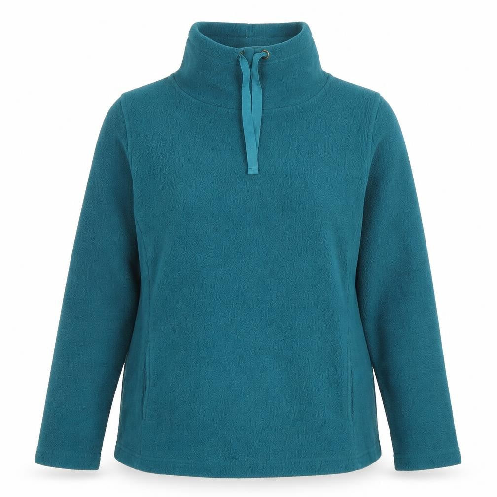 Cotton Traders Women Teal Size 14 Polyester Fleece Pullover Sweatshirt