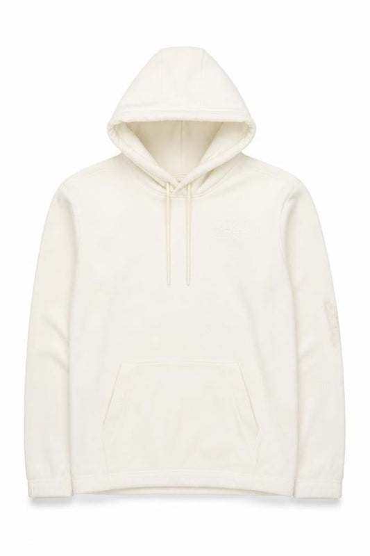 H&M Men’s Ivory Fleece Pullover Hoodie XS Relaxed Fit