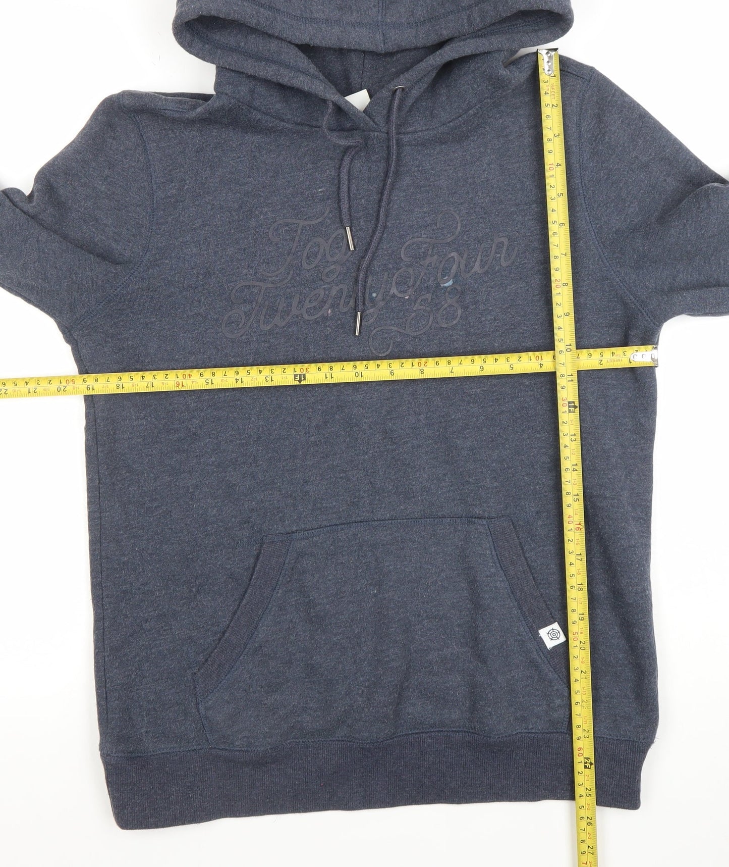 TOG24 Womens Navy Pullover Hoodie Size 10 Cotton Blend Casual
