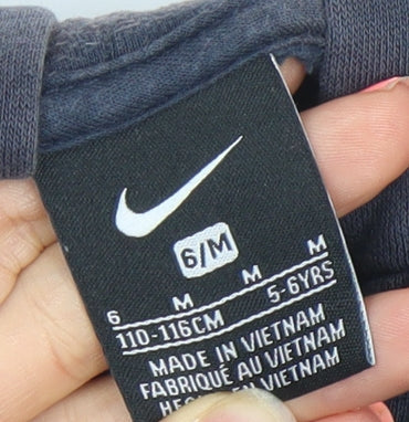 Nike Boys Black 5-6 Years Full Zip Hoodie with Logo Detail